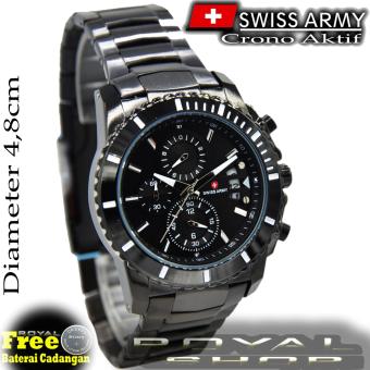 Jam Tangan Pria Swiss Army - SA2018RS - Crono Aktif - Strap Stainless Steel