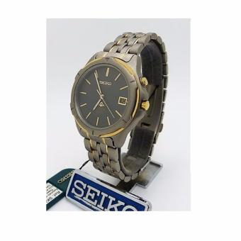 Jam tangan Seiko Kinetic SKH004 strap Titanium Abu-abu  