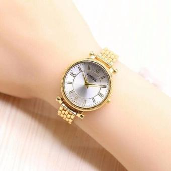 Jam Tangan Wanita / Cewek Murah Fo sil SK223 Rantai Gold White ...