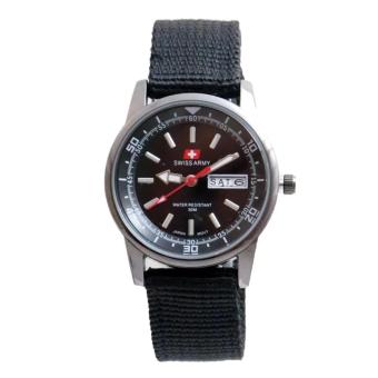 Jam Tangan Wanita Swiss Army Women's Tali Canvas Corak Beragam SA667Z Terbaru