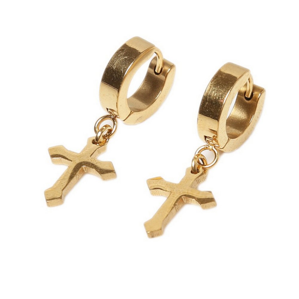 ... Jetting Buy Salib Anting-Anting Pria Tampan TITANIUM Telinga BajaKlip 4 cm X 9 cm ...