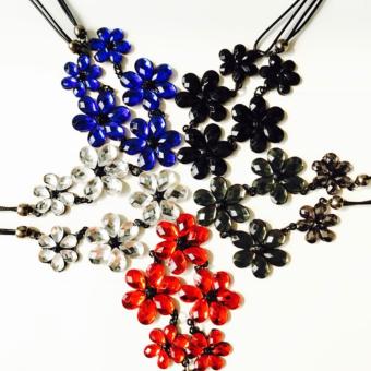 Kalung Fashion Wanita Korea Freestyle - Model Bunga Permata - Crstal Bening Januari 2019 - 2 Kalung Fashion Wanita Korea Freestyle - Model Bunga Permata - Crstal Bening - 2