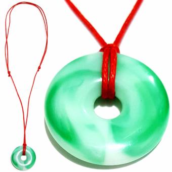 BELI SEKARANG Kalung Giok Hijau Muda Tali Merah - Aksesoris Imitasi Fashion Trendy untuk Pria Wanita Klik di sini !!!