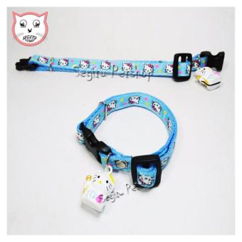 KALUNG KUCING MURAH LONCENG BONEKA HELLO KITTY BIRU