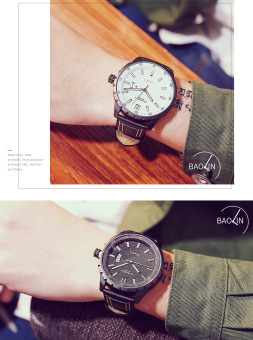 Gambar Korea Fashion Style kulit model fashion tahan air jam tangan pria