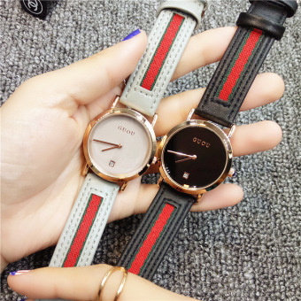 Gambar Korea Fashion Style perempuan sabuk pita bentuk perempuan Watch