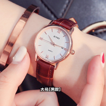 Gambar Korea Fashion Style tanggal belt jam tangan Couple Shi Ying jam