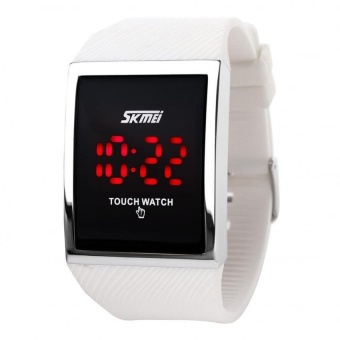 Lan Yu The Newest Unisex Touch Digital LED Screen Waterproof Sport Wristwatch White - intl  