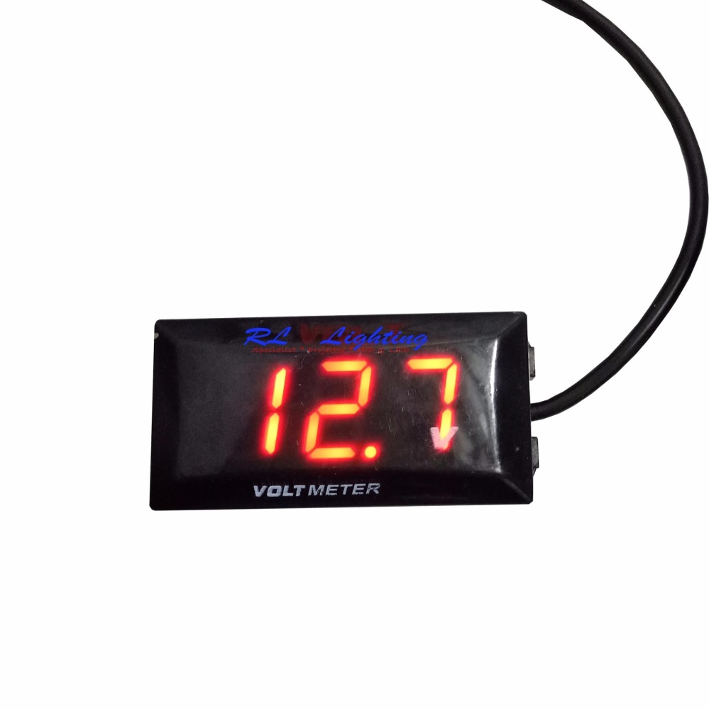 ... LED Voltmeter Digital Mobil & Motor Waterproof / Tahan Air - Merah ...