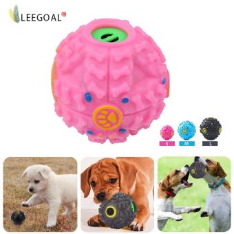 Gambar Leegoal Dispenser Makanan Pet Anjing Melengking Suara Pe Latihan Bola Mainan (S)