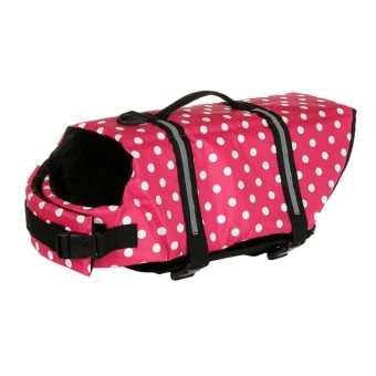 Gambar leegoal Fashion Pet Dog Swimming Lifejacket Pet Safety Vest Dog,Pink (M)   intl