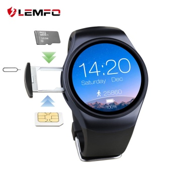 Gambar LEMFO LF18 Bluetooth Smartwatch MTK2502C 1.3 Inch IPS LCD Round Screen Support Heart Rate Pedometer   intl