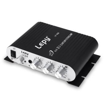 Gambar Lepy LP 838 Mini HIFI 2.1 Bass Stereo Audio Amplifier AMP25W*2+45W*1 RMS For Home Phone Car vehicle Motocycle BicycleWithout Power Supply(Black)   intl