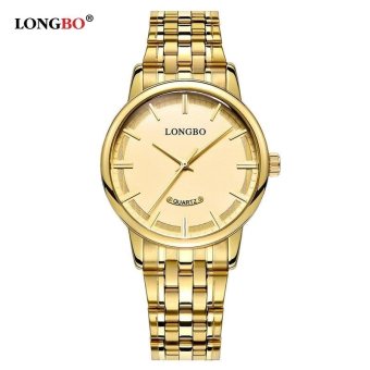LONGBO Couple Fashion Design Business Analog Quartz Waterproof Wrist Watch with Stainless Steel Case,30M 3ATM Water Resistant, Stainless Steel Band - 80232 - intl  