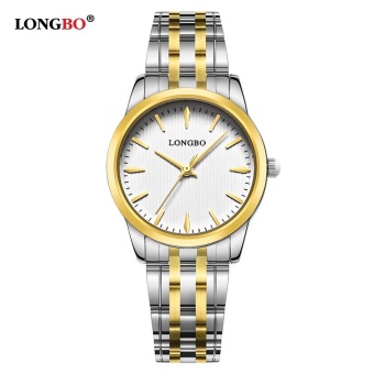 LONGBO Fashion Business Stainless Steel Strap Analog Quartz Movement Wristwatch With Calendar Watch 80305 - intl  