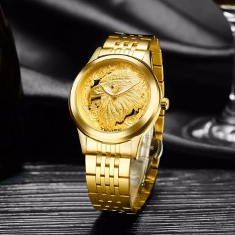 Luxury Designer golden watches men eagle dial full steel male mechanical watch  