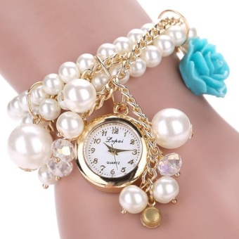 LVPAI P015 Vente chaude De Mode De Luxe Femmes Montres Femmes Bracelet Montre Watch Blue - intl  
