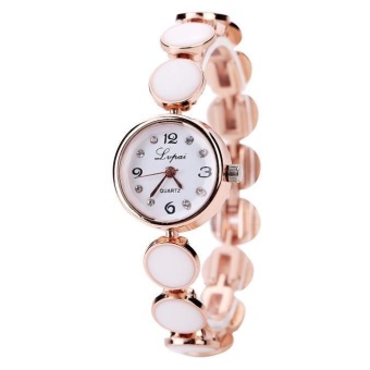 LVPAI Vente chaude De Mode De Luxe Femmes Montres Femmes Bracelet Montre Watch Gold White - intl  