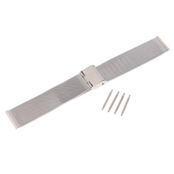 MagiDeal Silver Stainless Steel Wrist Watch Band Replacement Mesh Metal Strap 22mm - intl  