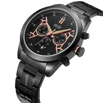 MEGIR 3016 Male Jam Kuarsa Chronograph 24 Jam Tampilan Bercahaya Tanggal Jam Tangan - International Juli 2018 - 3 MEGIR 3016 Male jam kuarsa Chronograph 24 jam tampilan bercahaya tanggal jam tangan - International - 3