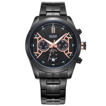 MEGIR 3016 Male Jam Kuarsa Chronograph 24 Jam Tampilan Bercahaya Tanggal Jam Tangan - International Juli 2018 - 2 MEGIR 3016 Male jam kuarsa Chronograph 24 jam tampilan bercahaya tanggal jam tangan - International - 2