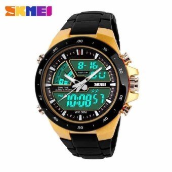 Men Sports Watches Waterproof Fashion Casual Quartz Watch DigitalLED Analog Military Multifunctional Mens Sports Watches - intl  