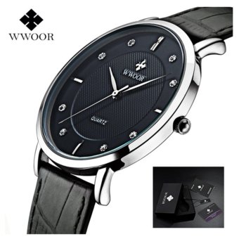Men Watches New Luxury Brand Ultra-Thin Full Genuine Leather Clock Male 30m Waterproof Casual Sport Watch Men Wrist Quartz Watch - intl  