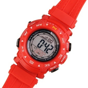 Mens Sports Wristwatch Swim Dive Waterproof Outdoor Digital Watches Red - intl  