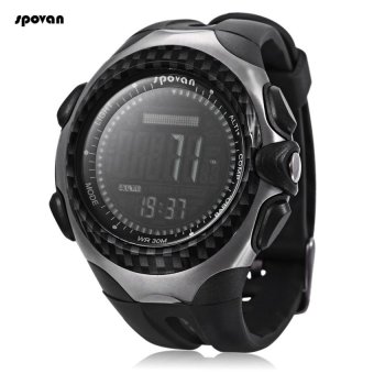 Mingo Military Digital Climbing Mountaineering Watch ThermometerAltimeter Multifunction Wristwatch for Outdoor Sports (Black) - intl  