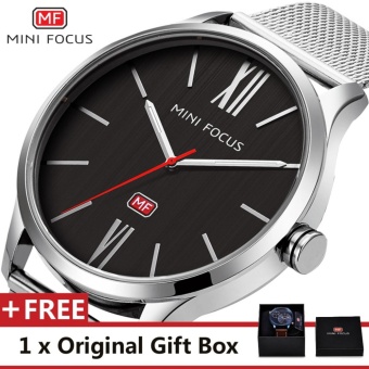 MINI FOCUS Top Luxury Brand Watch Famous Fashion Sports Cool Men Quartz Watches Waterproof Mesh Wristwatch For Male MF0018G - intl  