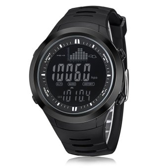 MiniCar Spovan SPV709 Multifunctional Outdoors Sports Fishing WatchAltimeter Barometer Water Resistant Watch Black(Color:Black) - intl  