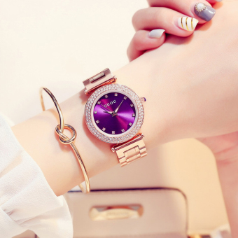 Gambar Mode rose gold mode tahan air jam berlian jam tangan wanita