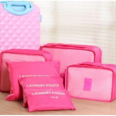 model tas travel bag tas pakaian jinjing travel bag terbaru Traveling Bag - Bag In Bag Korean Bag In Bag Korean Bag In Bag Organizer Travel Bag In Bag Bag In Bags Dual Bag In Bag Hot Pink 1 set isi 6 pcs