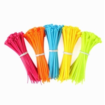 Gambar Moonar 100pcs dicampur warna plastik kabel ikatan tali