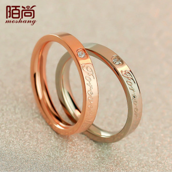 Gambar MOVSOINA Korea Fashion Style naik berlapis emas cincin cincin kawin