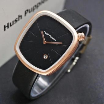 New Edition Jam tangan wanita Fashion dan Casual Hush-puppies 1380L2 - Genuine Leather Strap Case Gold  