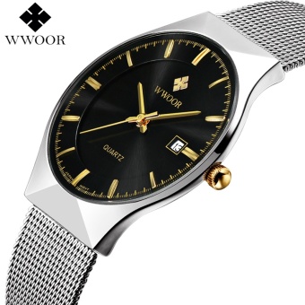 New Men Watches Top Brand Luxury 50m Waterproof Ultra Thin Date Clock Male Steel Strap Casual Quartz Watch Men Wrist Sport Watch - intl  