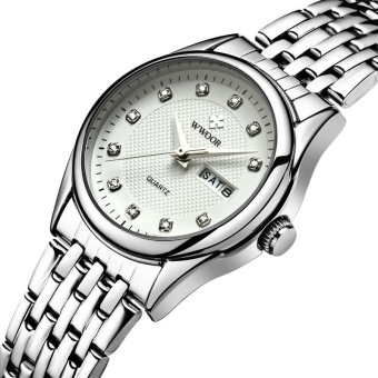 New Women Watches Brand Luxury 50m Waterproof Date Clock Ladies Quartz Sports Wrist Watch Women Silver Bracelet - intl  