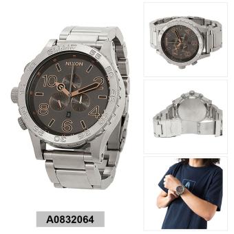 Nixon Watch 51-30 Chronograph Silver Stainless-Steel Case Stainless-Steel Bracelet Mens NWT + Warranty A0832064  