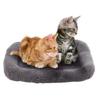 Gambar nonvoful Pet Indoor Padded Bolster House Bed Sleeping Cushion PetFleece Crate Bed 15.7x10.7x2.5 Inch For Cats And Small Dogs   intl