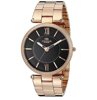 Oniss Paris Women's ON6021N-RGB Stupendo Collection Analog Display Swiss Quartz Black Watch - intl  