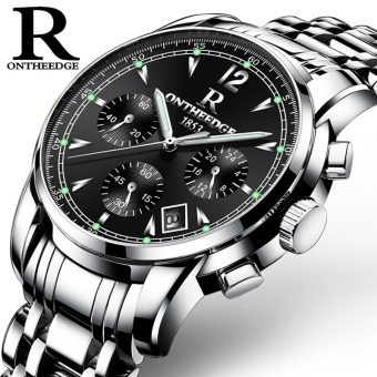 ONTHEEDGE Mens Watches Luxury Brand Fashion Business Quartz Watch Men Sport Stainless Steel Waterproof Wristwatch Clock - intl  