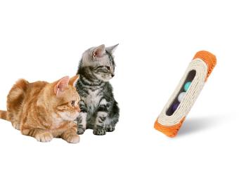 Gambar ooplm Funny Cat Toys Scratch Toys Rolling Scratching Post Cat SisalTrapped With 3 Roller Ball(Random Color)