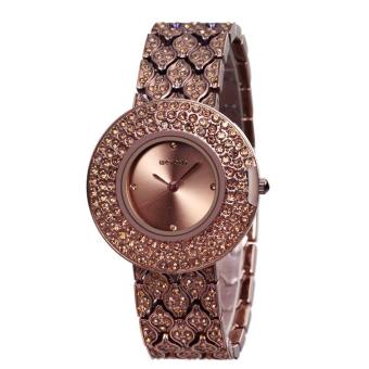 Gambar ooplm Qin Wei female diamond bracelet watches luxury Diamond Watch Ladies high end fashion wholesale cheap watches female (Brown)