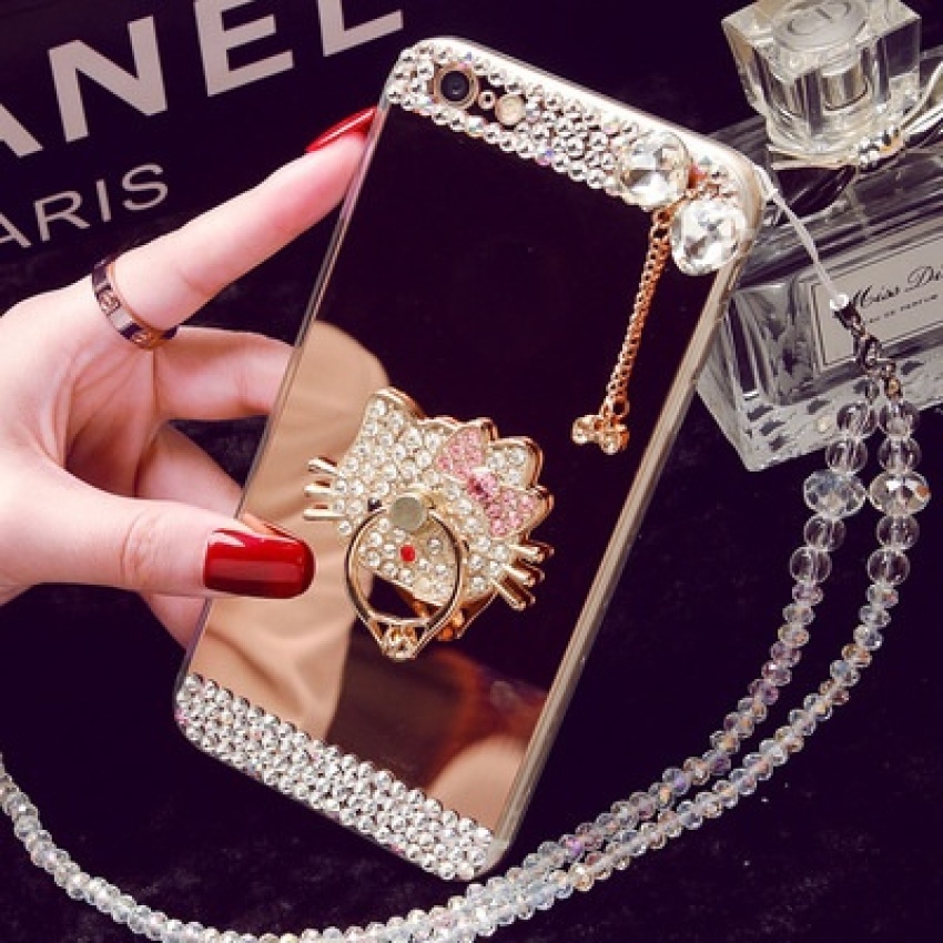 OPPO R9S Mobile Phone Case R11 A59 Cermin TPU Diamond R9plusCreative Pelindung Cover A39 R7SA57 (Warna: Perlu LanyardContact Pelanggan Harga/Ukuran: OPPO R7plus)-Intl