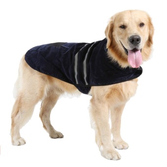 Gambar ouhofus Dogs Reflective Jacket Casual Canine Clothes WaterproofSoft Cozy Outdoor Winter Suede Vest Coat Jacket   intl