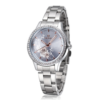 oxoqo Brand skone steel watches Peony carved watch dial premium women's business  