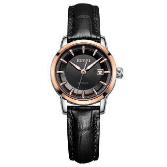 oxoqo BUREI 2016 Watch Women Automatic Stainless Steel Wristwatch 5ATM Waterproof Business Lady Elegant Dress Clock Reloj Mujer (leather rosegold black) - intl  