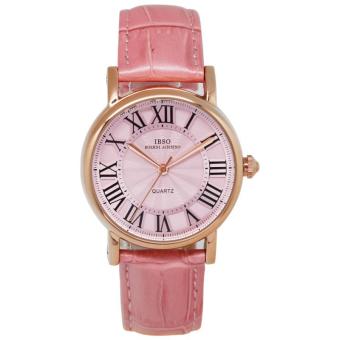 oxoqo IBSO Fashion Date Top Quality Clock Woman Business Meeting Factory Directly Sale Womens Quartz Watch Elegant Dress Reloj Mujer (Pink)  