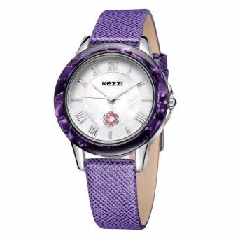 oxoqo KEZZI Brand Fashion Casual Women Watches High Quality Ladies Leather Wristwatch Dames Horloges 30M Waterproof Relogio Feminino (Purple)  